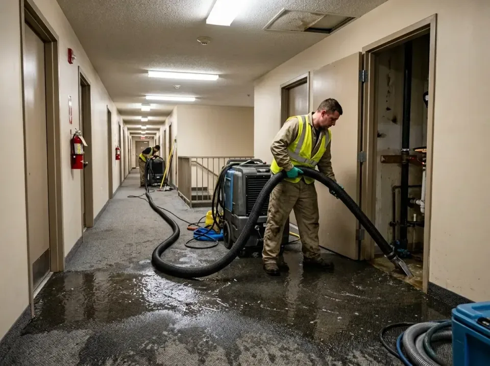multi-unit-apartment-hallway-f-005 — frequently asked questions, Emergency Burst Pipe Water Extraction & Removal in Long Vie…